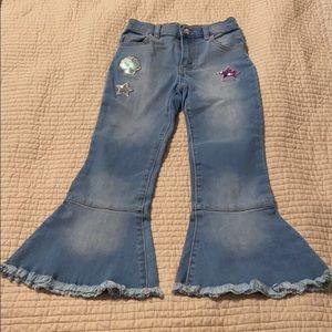 Mermaid bell bottom jeans girls 5